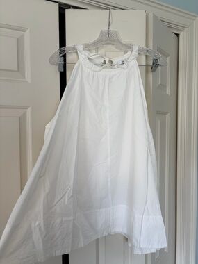 White Ruffled Halter Blouse